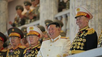 Kim Jong Un, în timpul unei festivități la Phenian