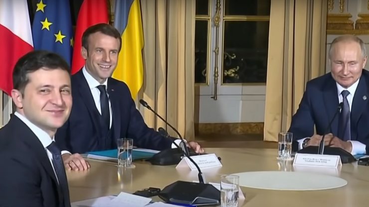 Prima întâlnire față în față dintre Putin şi Zelenski, înainte de invazie