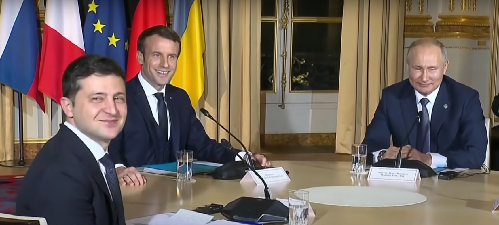 Prima întâlnire față în față dintre Putin şi Zelenski, înainte de invazie