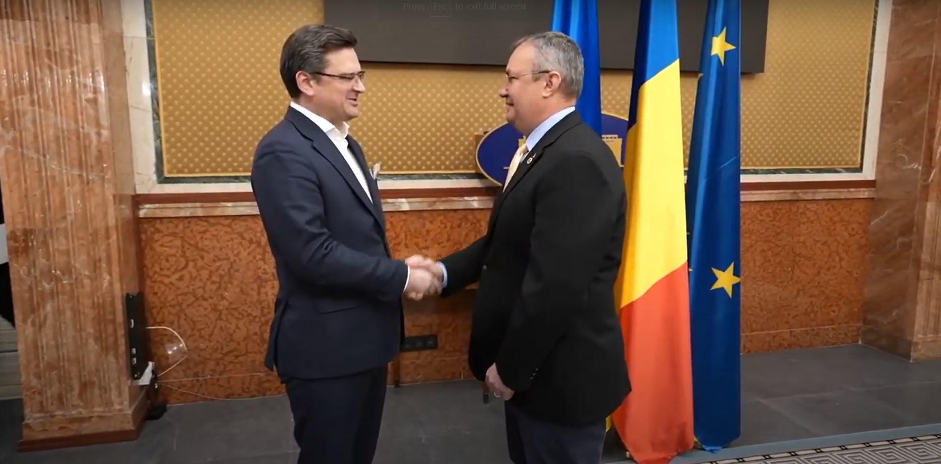 Ciucă, întâlnire de lucru cu ministrul Afacerilor Externe din Ucraina