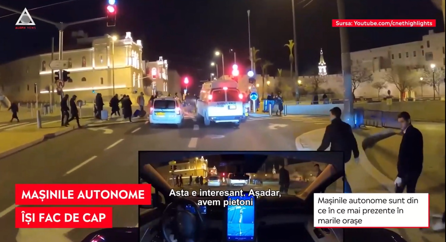 Mașinile autonome, din ce în ce mai prezente în marile orașe. În Israel, o mașină fără șofer gestionează situații dificile în trafic