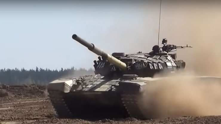 Un tanc T-72 din armata poloneză