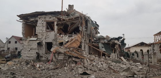 Orașul Mariupol, distrus