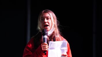 Greta Thunberg ține un discurs în Scoția