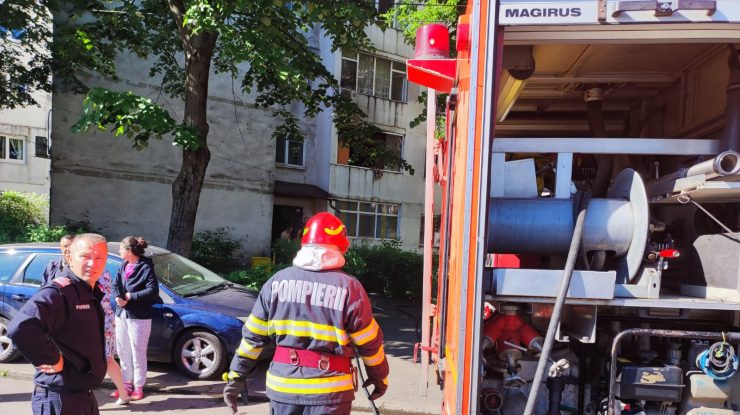 Incendiu în Ploiești, cauzat de o explozie