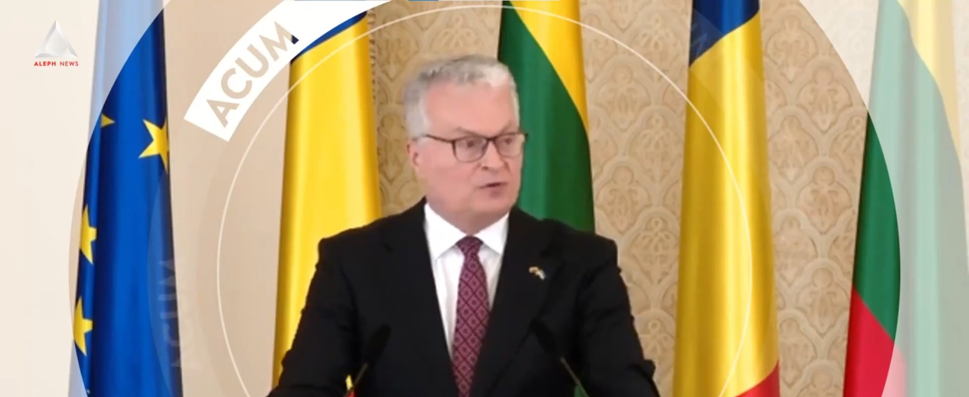 VIDEO. Președintele Lituaniei: „Trebuie să ne sporim eforturile pentru a pune mai multe presiuni internaţionale asupra Rusiei”