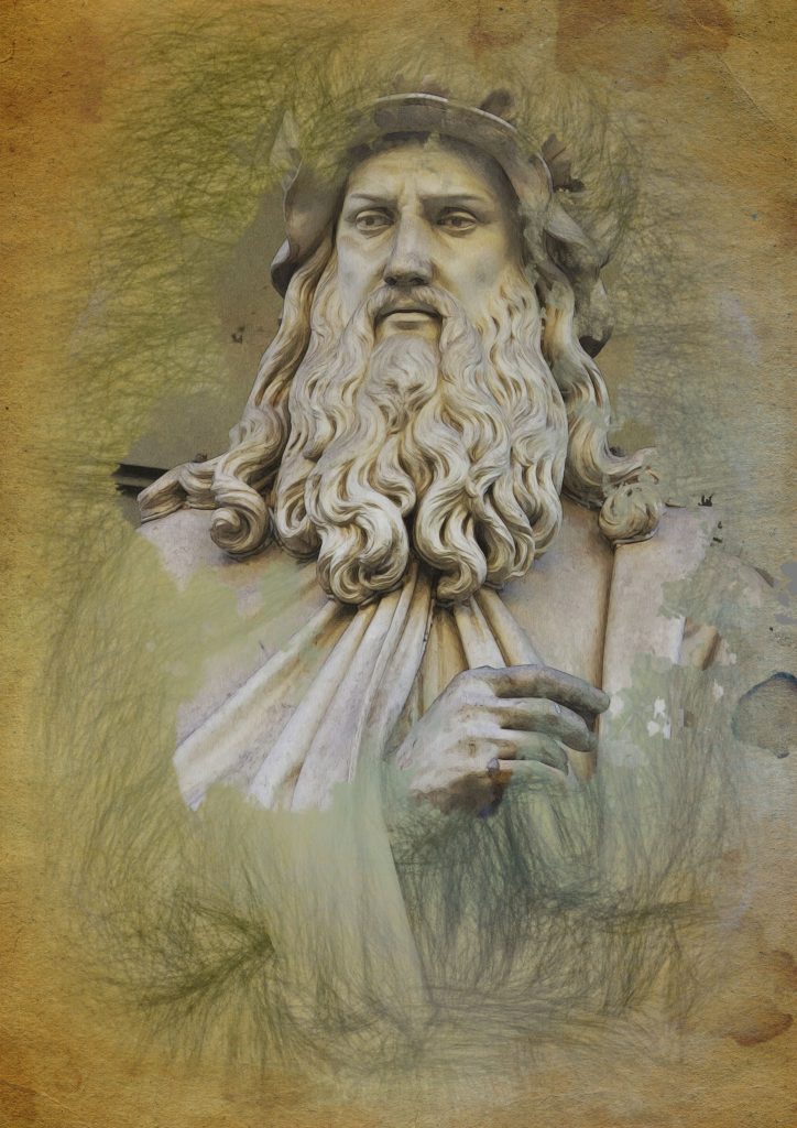 Tuscany. Florence, Uffizi - statue of Leonardo Da Vinci (Credit Image: © Camillo Balossini/Mondadori Portfolio via ZUMA Press)