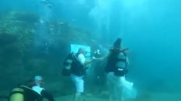 VIDEO. O nunta subacvatică spectaculoasă a avut loc la șase metri sub apă