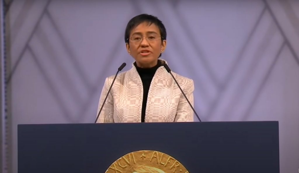 Jurnalistă laureată a premiului Nobel pentru Pace, condamnată pentru calomnie cibernetică