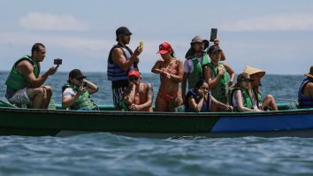 VIDEO. „Momentul incredibil” în care o balenă imensa sare din apă lângă o barcă de pescuit