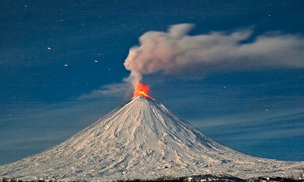 Klyuchevskaya Sopka volcano in Russia