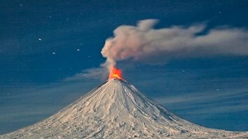 Klyuchevskaya Sopka volcano in Russia