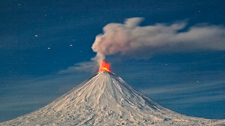 Klyuchevskaya Sopka volcano in Russia