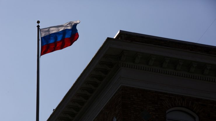 Fațada consulatului rus din New York, vandalizată cu vopsea roșie