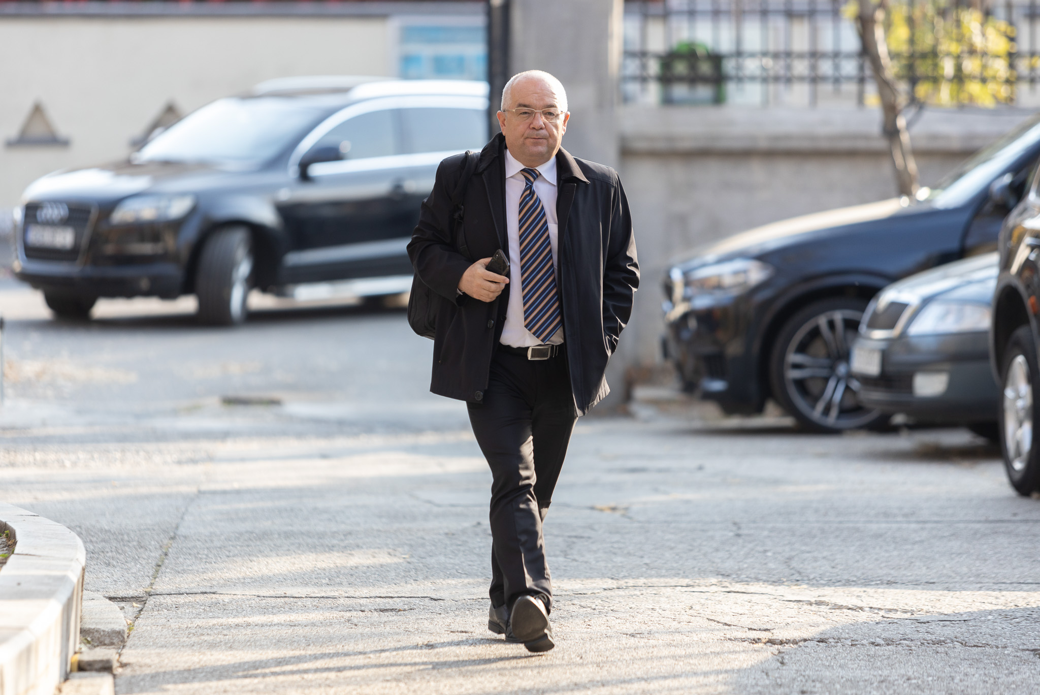 Primarul Emil Boc, în cadru cu Iuliu Maniu, statuia înapoi pe piedestal în șantier, după protestele localnicilor