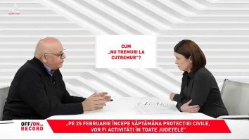 OFF/ON THE RECORD, 19 februarie 2023. Invitat: Raed Arafat, șeful Departamentului pentru Situații de Urgență, secretar de stat MAI