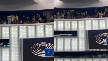 Plenul Parlamentului European, evacuat din cauza unui protest