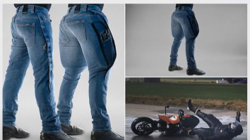 Revoluționar. O pereche de blugi care se umflă ca un airbag vă poate proteja partea inferioară a corpului în caz de accident