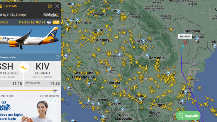Republica Moldova a redeschis spațiul aerian după ce a fost închis din motive de securitate
