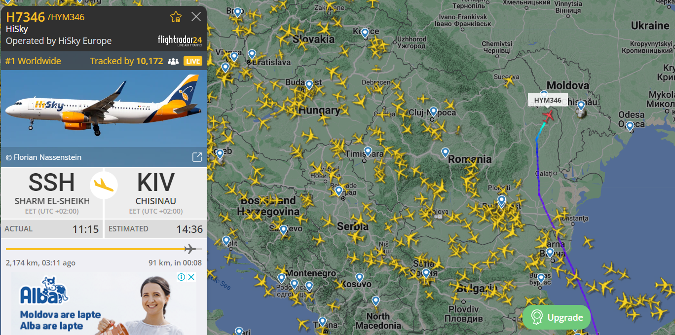 Republica Moldova a redeschis spațiul aerian după ce a fost închis din motive de securitate