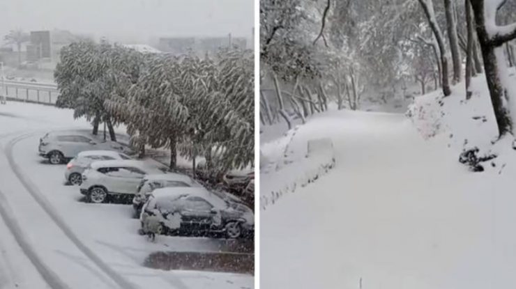 Furtuna Juliette aduce zăpadă în Barcelona și un cod roșu de vreme rece foarte rar în Mallorca