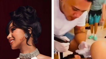 Cardi B își arată noul tatuaj de pe față, care este un omagiu adus fiului ei în vârstă de un an