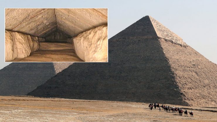 Oficialii explică. Coridorul intern ascuns deasupra intrării principale a Marii Piramide din Giza ar avea o lungime de nouă metri