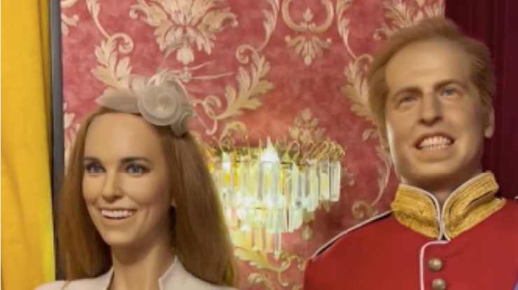Figurile de ceară ale prințului William și Kate Middleton devin virale la un muzeu polonez