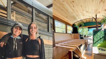 FOTO. Două surori au renunțat la joburi pentru a transforma autobuze în case pe roți. Ce le-a determinat