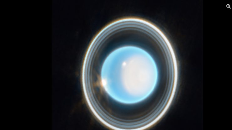 VIDEO. Telescopul spațial James Webb surprinde imagini uimitor de clare ale planetei Uranus și ale inelelor sale