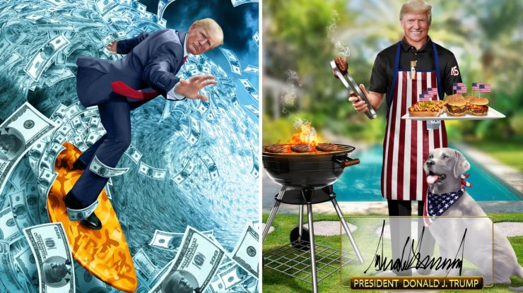 FOTO-VIDEO. Donald Trump își face apariția pe Instagram pentru a-și promova NFT-urile. Criticii spun că arta este „cringe”