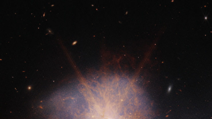 Telescopul spațial James Webb al NASA a surprins o imagine spectaculoasă a unor galaxii care fuzionează