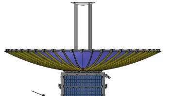 FOTO. Un satelit radar inovator va fi lansat anul viitor. Cum arată dispozitivul țesut pe o mașină de tricotat