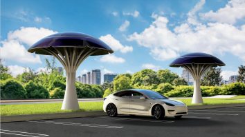 FOTO. Un concept britanic propune o soluție ecologică: copacii care îți vor încărca vehiculul electric