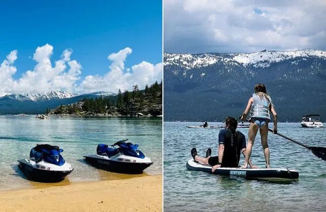 FOTO. Jeremy Renner, la jet ski cu fiica sa. Actorul postează noi imagini din excursia la poligonul de golf