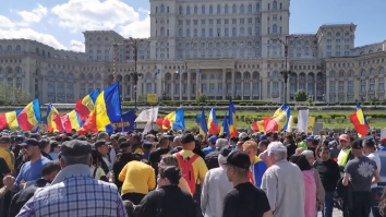 VIDEO. Protest AUR în București. George Simion: „Vom bloca legile antinaționale care sunt pregătite la vot”