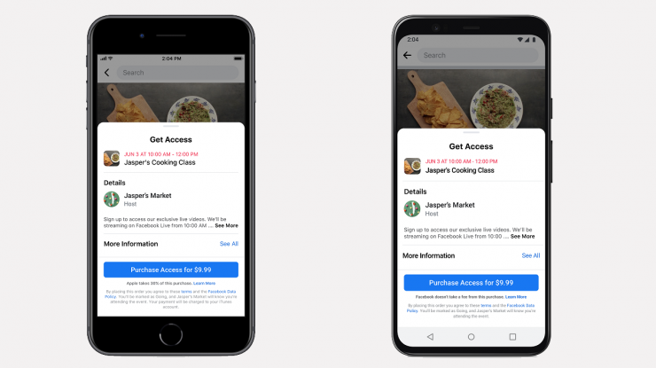 Facebook închide „Paid Online Events”, care permitea creatorilor și întreprinderilor să monetizeze evenimentele online
