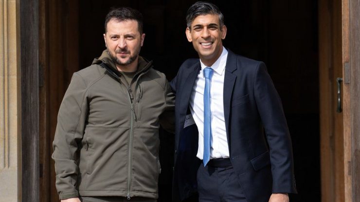 Marea Britanie promite mai multe rachete și drone de atac pentru Ucraina după întâlnirea dintre Volodimir Zelenski și Rishi Sunak
