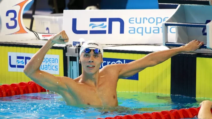 David Popovici, premiat cu aur la proba de 100 de metri liber de la Sette Colli Trophy