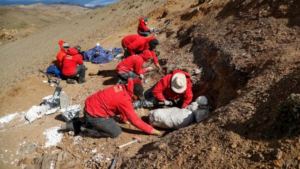 FOTO. Un dinozaur antic „cioc de rață” a fost descoperit în Chile după 72 de milioane de ani