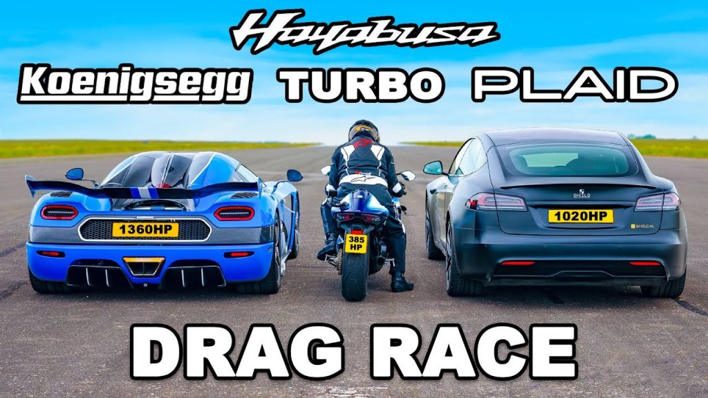 Koenigsegg vs Tesla vs Hayabusa – cine câștigă?
