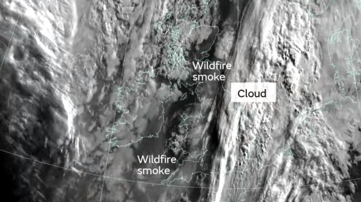Fumul provocat de incendiile din Canada se simte în Marea Britanie. Care sunt ultimele alerte emise în SUA