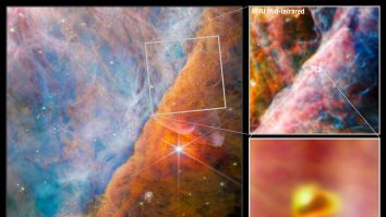 FOTO. Telescopul spațial James Webb a detectat o moleculă a vieții în nebuloasa Orion