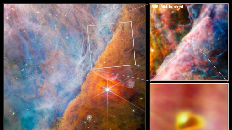 FOTO. Telescopul spațial James Webb a detectat o moleculă a vieții în nebuloasa Orion