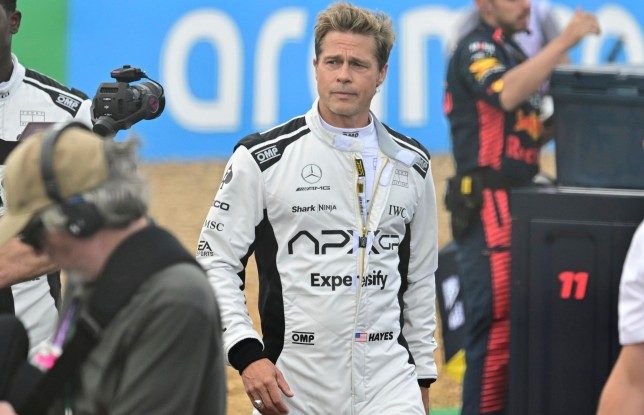 FOTO. Primele imagini cu Brad Pitt la Silverstone. Cum a fost surprins actorul în timpul Marelui Premiu de Formula 1
