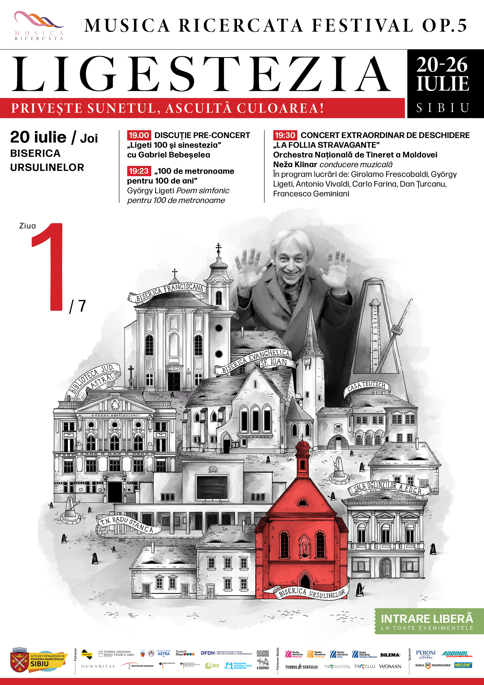 Festivalul Musica Ricercata Op. 5 are loc în perioada 20-26 iulie, la Sibiu. Programul ediției