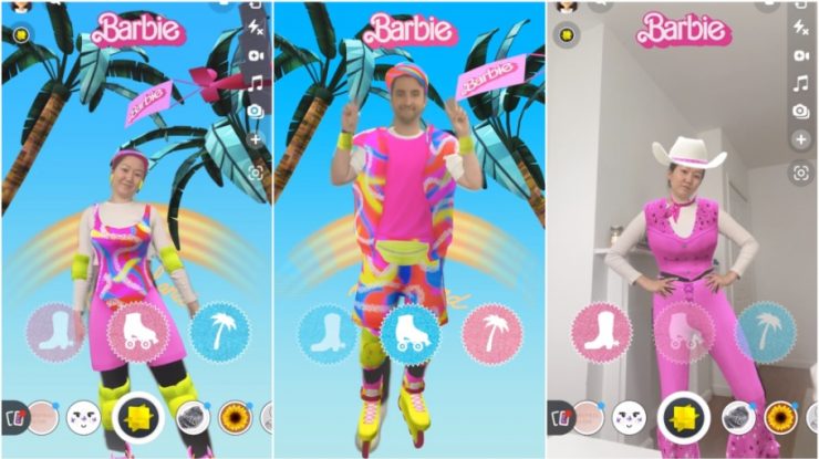 Lumea lui Barbie ajunge și pe Snapchat. Aplicația a creat un filtru care te îmbracă în outfit-uri virtuale inspirate de filmul mult așteptat