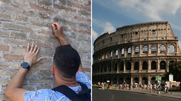 VIDEO. Un turist este acuzat că a vandalizat Colosseumul din Roma. Bărbatul ar putea primi până la cinci ani de închisoare