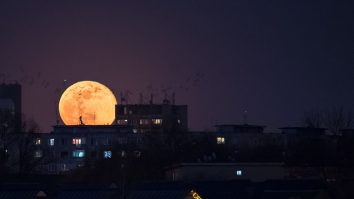FOTO. Imagini uimitoare oferite de „Superluna Buck”. Cea mai mare lună plină din iulie a făcut spectacol pe cer în întreaga lume