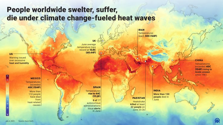 „Nu am mai văzut așa ceva”: Temperaturile atmosferei globale și ale oceanelor au depășit recorduri în luna iunie